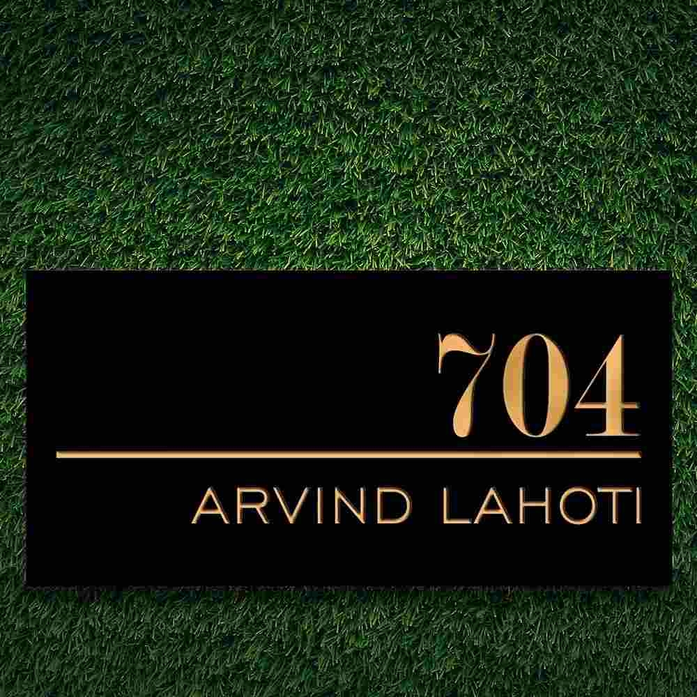 Personalized Black & Gold Name Sign